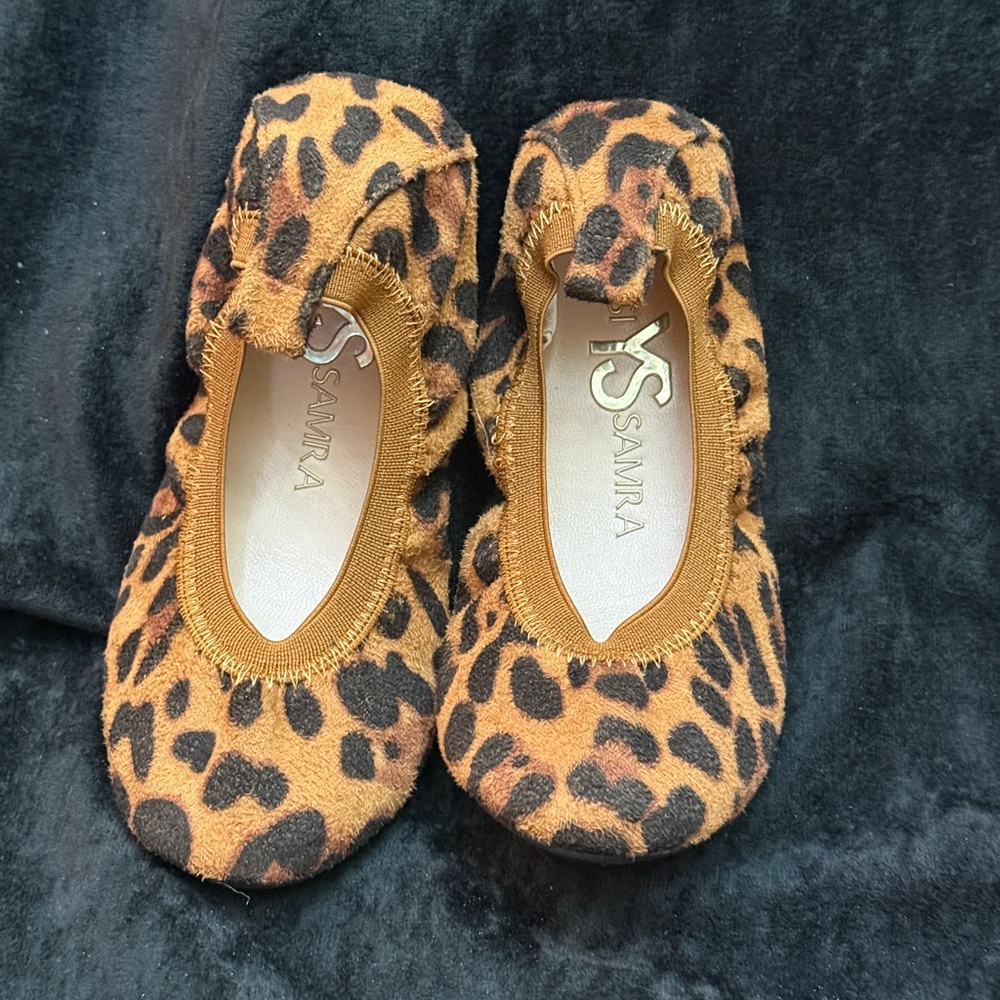 Kids Leopard Print Slip-On Shoes - Brown